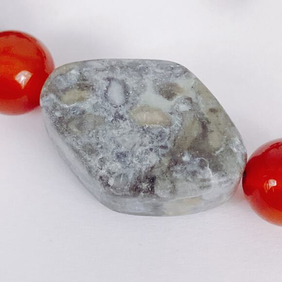 Jay King DTR Multi Gemstone Necklace, Sterling Silver Carnelian Sodalite Jasper - Picture 6 of 12